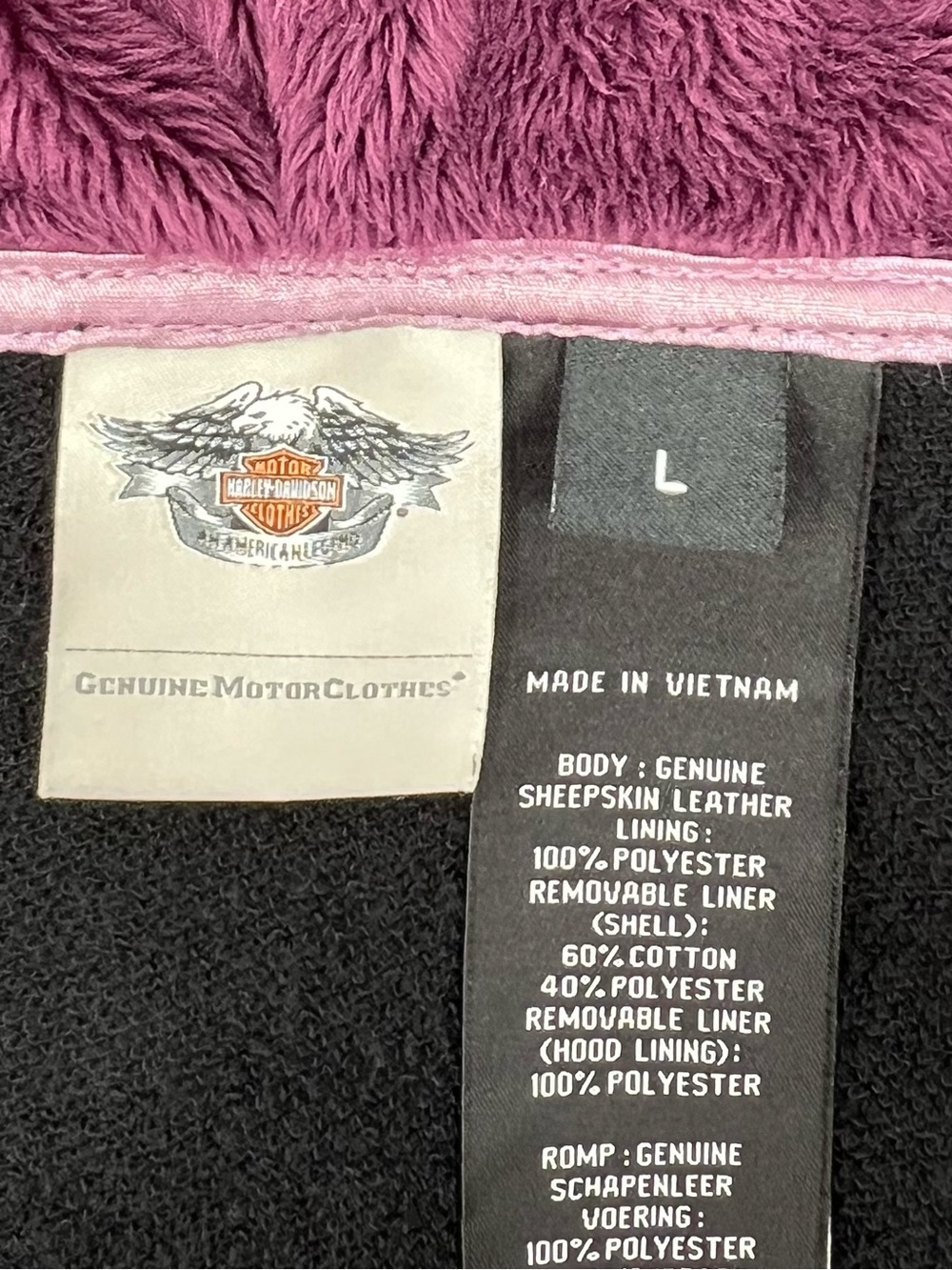 Harley-Davidson Women's Avangelina Sheepskin Leather 3-in1 Jacket Large Black - Picture 14 of 15